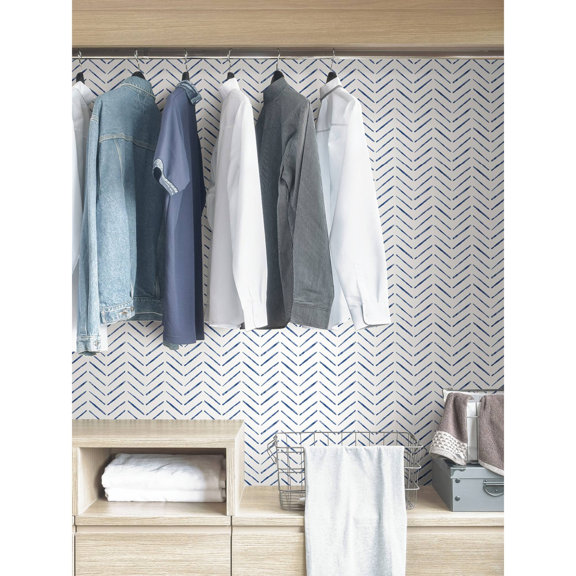 NuWallpaper Indigo Holden Peel & Stick Wallpaper